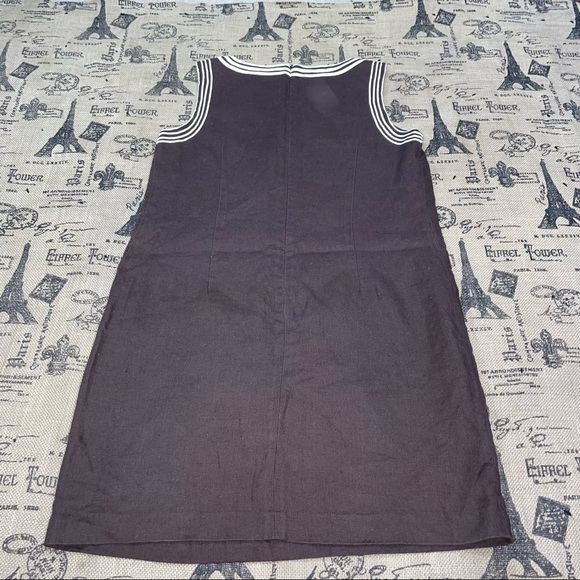 Michael Kors Brown/White Linen V Neck Sleeveless Dress Size 6 - Picture 8 of 12